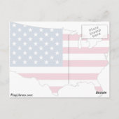 US-Karte, Flagge der Vereinigten Staaten Postkarte (Rückseite)