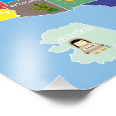 US-Karte für Kinder Fotodruck (Ecke)