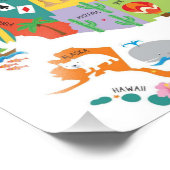US-Karte für Kinder Fotodruck (Ecke)