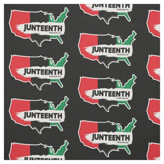 US-Karte Juneteentlicher Tag der Freiheit Stoff (Muster)