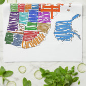 US-KARTE KÜCHENTUCH (Gefaltet)