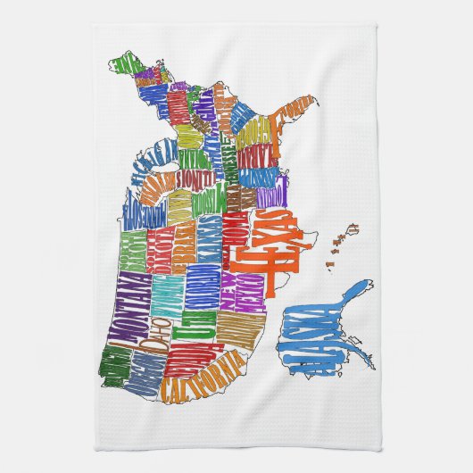 US-KARTE KÜCHENTUCH (Vertikal)