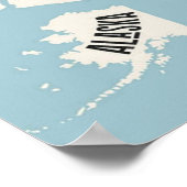 US-Karte mit Staat-Namen United Staaten Poster (Ecke)