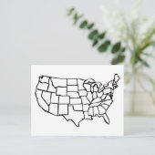 US-Karte Postkarte (Stehend Vorderseite)