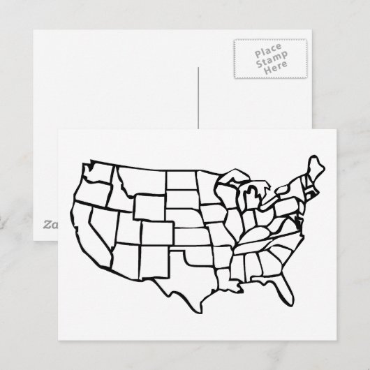 US-Karte Postkarte (Vorne/Hinten)