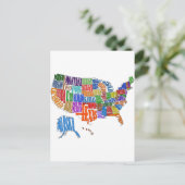 US-KARTE POSTKARTE (Stehend Vorderseite)