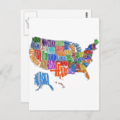 US-KARTE POSTKARTE (Vorne/Hinten)