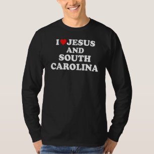 US-Karte stolz Christlich I Liebe Jesus und Caroli T-Shirt