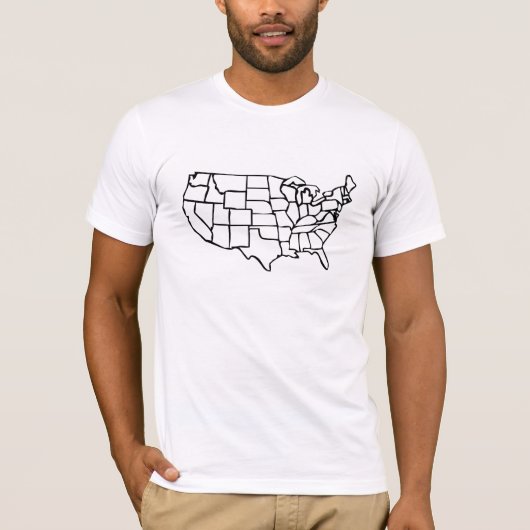 US-Karte T-Shirt (Vorderseite)