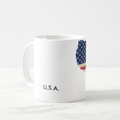 US-Karte-Tasse Kaffeetasse (Vorderseite Links)