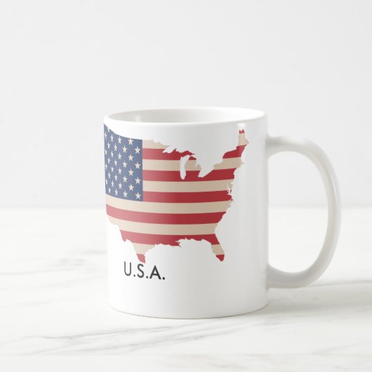 US-Karte-Tasse Kaffeetasse (Rechts)