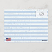 US-Karte und Flagge Postkarte (Rückseite)