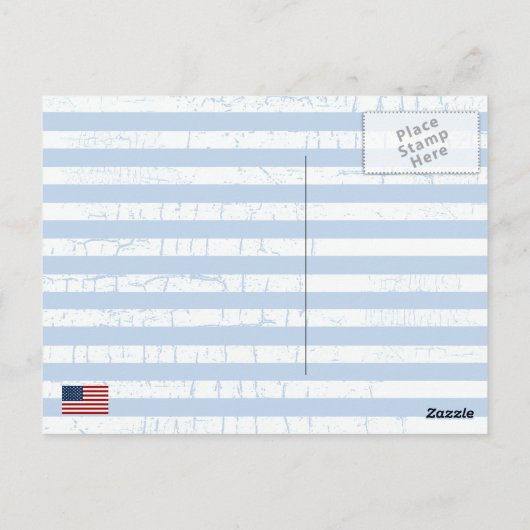 US-Karte und Flagge Postkarte (Rückseite)