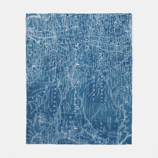 US-Karten-Plan Fleecedecke (Vorderseite)