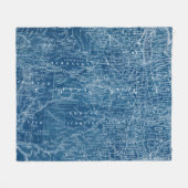 US-Karten-Plan Fleecedecke (Vorderseite (Horizontal))