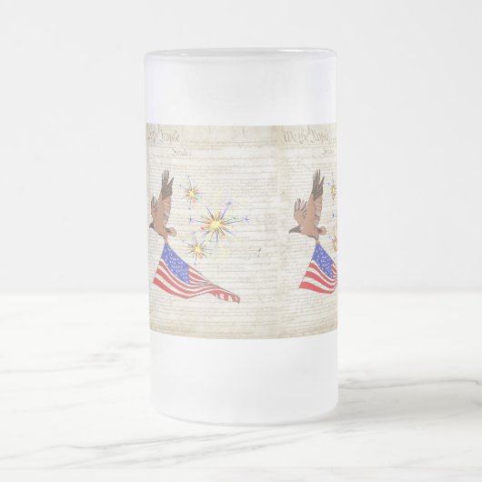 US-Konstitution Mattglas Bierglas (Mittel)