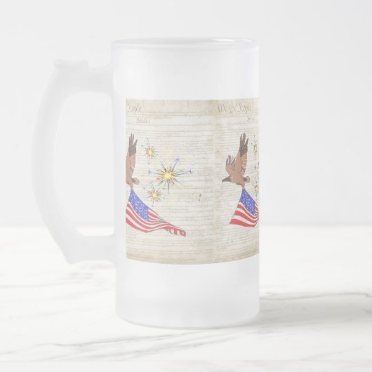 US-Konstitution Mattglas Bierglas (Links)
