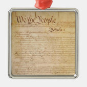 US-KONSTITUTION SILBERNES ORNAMENT (Vorne)