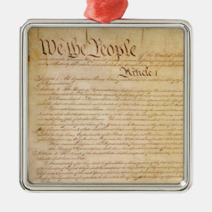 US-KONSTITUTION SILBERNES ORNAMENT
