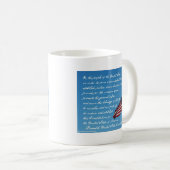 US-Konstitutions-Präambel-Flaggen-Tasse Kaffeetasse (VorderseiteRechts)