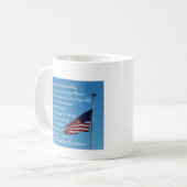 US-Konstitutions-Präambel-Flaggen-Tasse Kaffeetasse (Vorderseite Links)