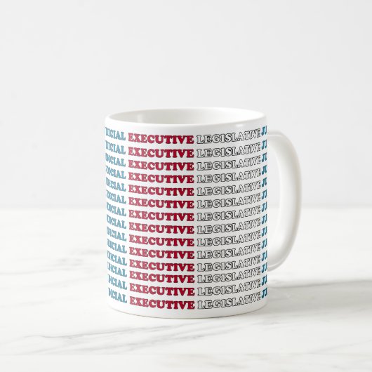 US-Kontroll- und Ausgleichsmechanismen Kaffeetasse (VorderseiteRechts)