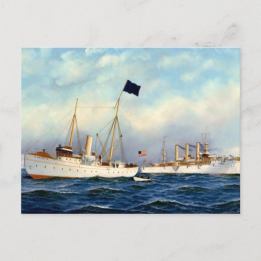 US-Kreuzer Brooklyn 1897 Postkarte (Vorderseite)