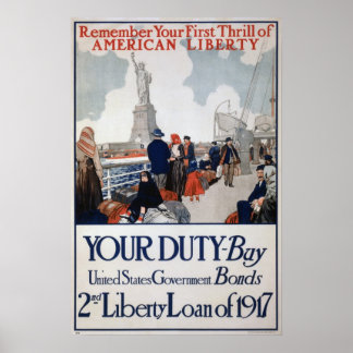 US-Kriegsanleihen WW1-Poster Poster
