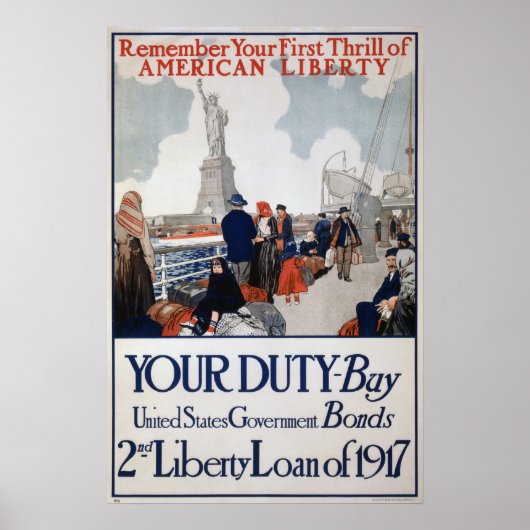 US-Kriegsanleihen WW1-Poster Poster (Vorne)