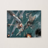 US-Kriegsschiff unter Angriff Puzzle (Horizontal)