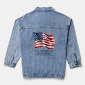 US-Kriegsveteran Personalisierte patriotische amer Jeansjacke (Rückseite)