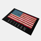 US-Kriegsveteranentagsflagge Fußmatte (Schrägansicht)