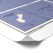 US-Landkarte im Kongressbereich Poster (Ecke)