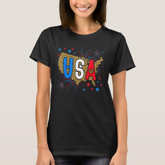 US Leopard Map Perfect Women T-Shirt (Vorderseite)