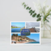 US Los Angeles - Malibu - Lagoon - Pier - Strand Postkarte (Stehend Vorderseite)