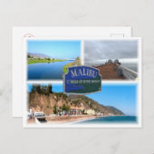 US Los Angeles - Malibu - Lagoon - Pier - Strand Postkarte (Vorne/Hinten)