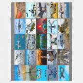 US-LUFTFAHRT "MONTAGE" FLEECEDECKE (Vorderseite)