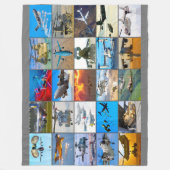 US-LUFTFAHRT "MONTAGE" FLEECEDECKE (Vorderseite)