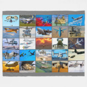 US-LUFTFAHRT "MONTAGE" FLEECEDECKE (Vorderseite (Horizontal))