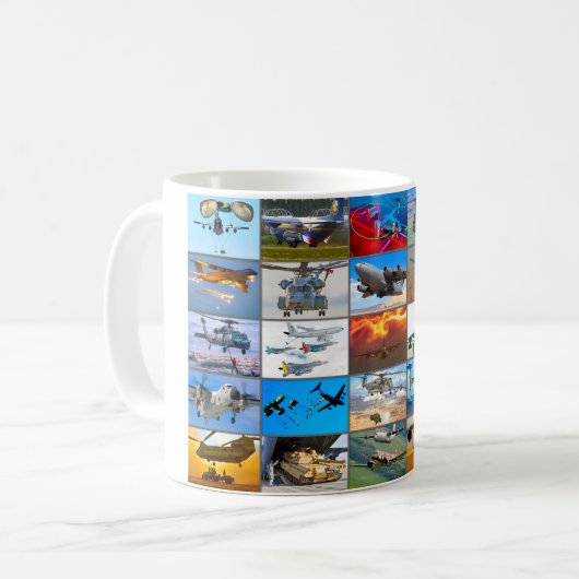 US-LUFTFAHRT "MONTAGE" KAFFEETASSE (Vorderseite Links)