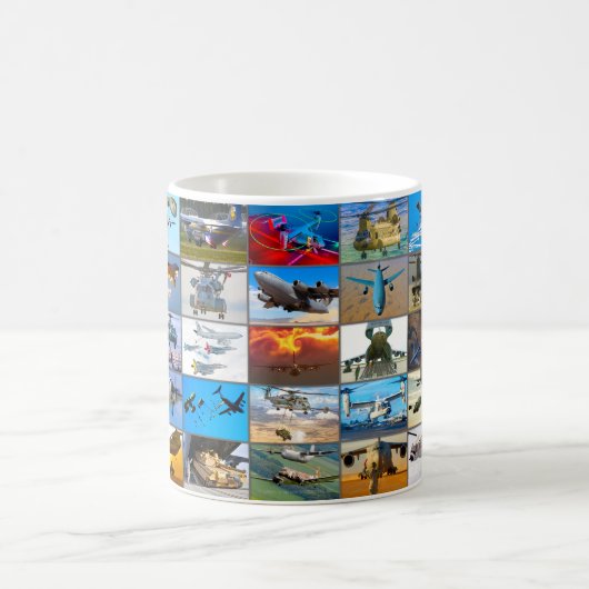 US-LUFTFAHRT "MONTAGE" KAFFEETASSE (Mittel)