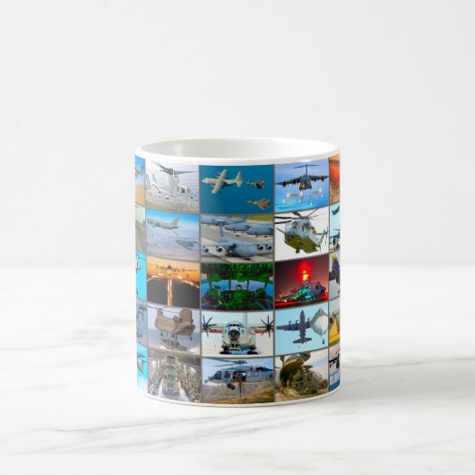 US-LUFTFAHRT "MONTAGE" KAFFEETASSE (Mittel)