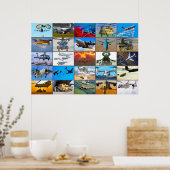 US-LUFTFAHRT "MONTAGE" POSTER (Küche)