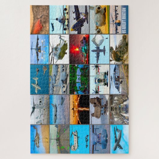 US-LUFTFAHRT "MONTAGE" PUZZLE (Vertikal)