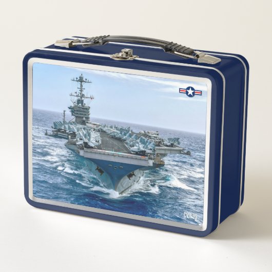 US-LUFTFAHRTUNTERNEHMEN METALL BROTDOSE (Vorderseite)