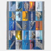 US-LUFTFAHRTUNTERNEHMEN "MONTAGE" FLEECEDECKE (Vorderseite)