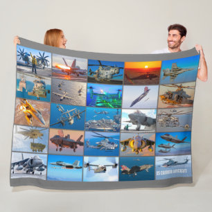 US-LUFTFAHRZEUG "MONTAGE" FLEECEDECKE