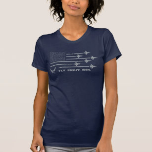 US-Luftwaffe  Fliegen. Kampf. Win - Grau T-Shirt