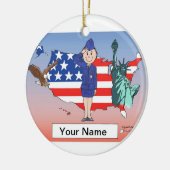 US-Luftwaffe - Frauen Keramik Ornament (Links)