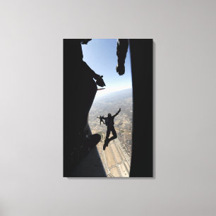 US-Luftwaffe-Hochschulfallschirm-Team Leinwanddruck